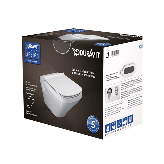 Duravit DuraStyle Унитаз подвесной с ободком, 37х54см., цвет: белый