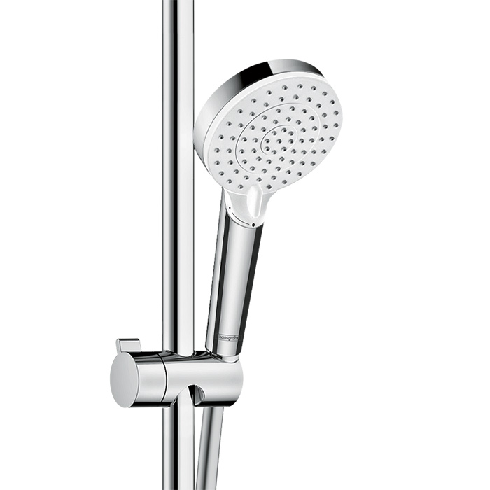 Hansgrohe Crometta E 240 SHP Душевая система 138см, с верхним душем 240х240мм., ручным душем и термостатическим смесителем, цвет: хром
