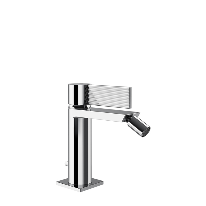 Gessi Inverso Rigato Смеситель для биде, 1 отв., с донным клапаном, цвет: хром