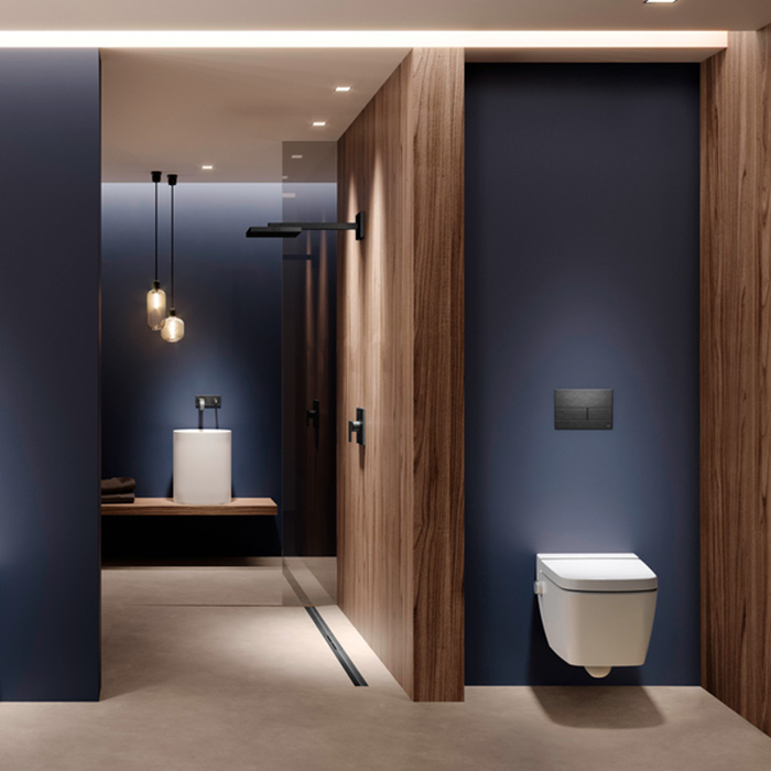 TECEone Унитаз-биде 54х35см, подвесной, безободковый, смыв Tornado, сиденье, цвет: белый