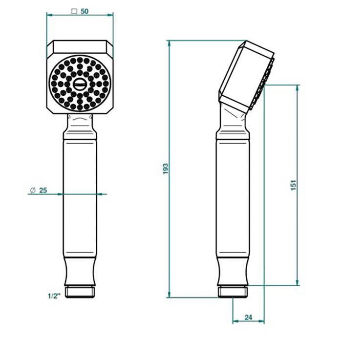 THG Métropolis à manettes cristal clair Ручной душ, цвет: хром