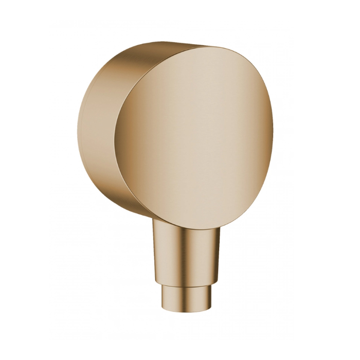 Hansgrohe FixFit Шланговое подсоединение для душа, с клапаном обратного тока, цвет: шлифованная бронза