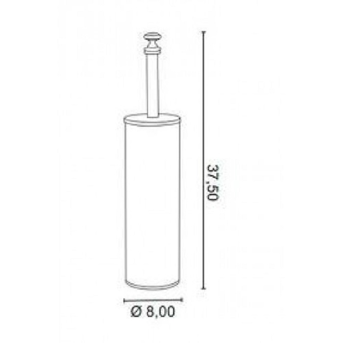 TW Harmony 120, ёршик напольный в керамической колбе, цвет: золото/белый
