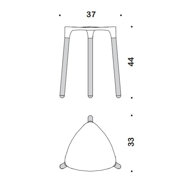 Colombo Complementi Сиденье пластиковое, цвет: белый