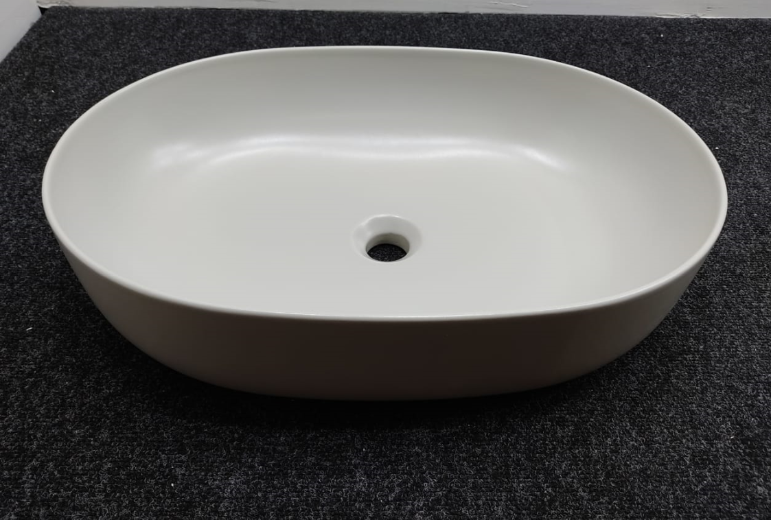 Kerasan Nolita Раковина 60х40 см, без отв., накладная, цвет: светло серый 