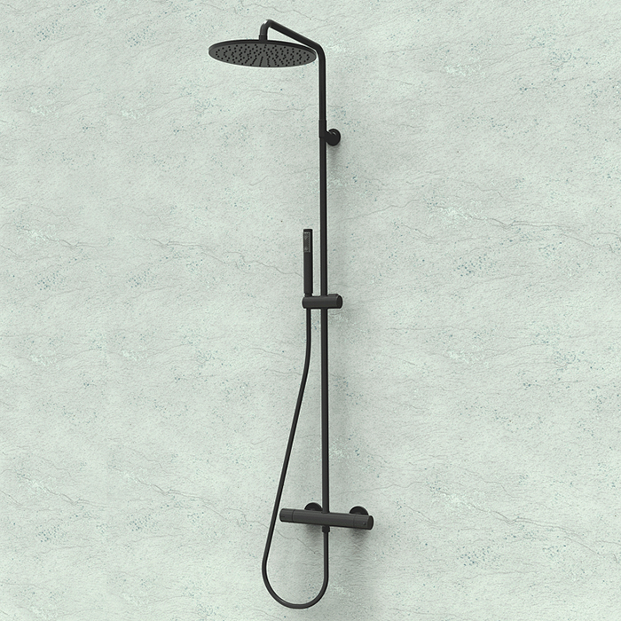 Bossini Cosmo Душевая система, настенная, цвет: черный матовый