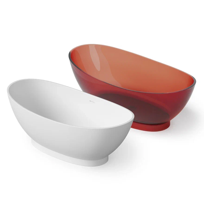 Dea Design Elegant Ванна 155x78x58см., отдельностоящая, Solid Surface, цвет: White №18