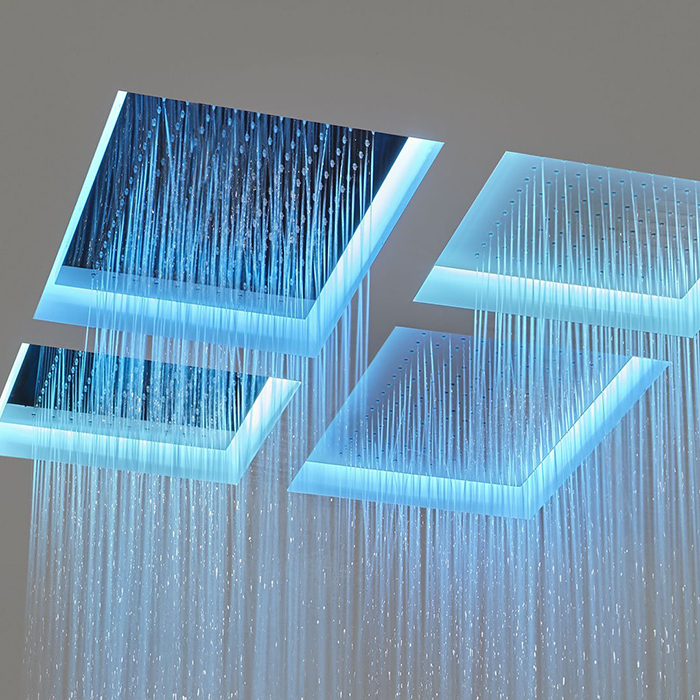 Antonio Lupi Meteo  Встраиваемый верхний душ  52x35x11см, с LED подсветкой, цвет: белый