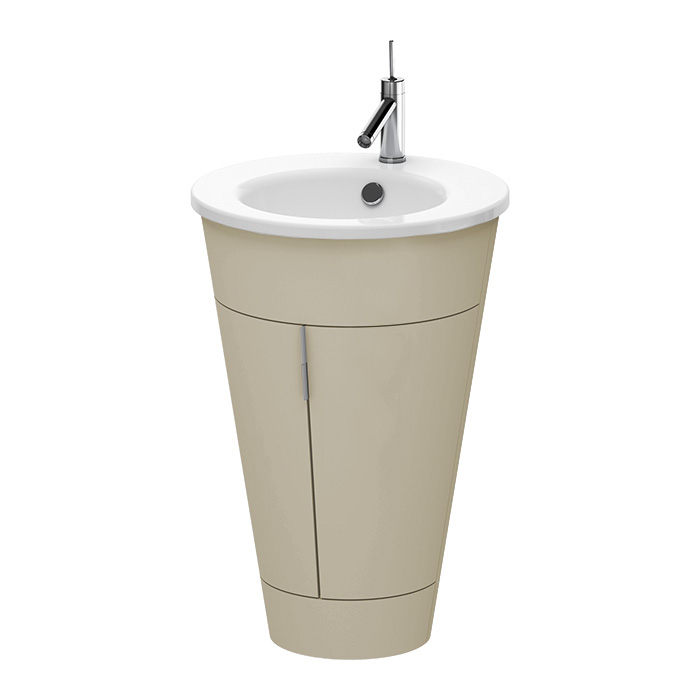 Duravit Starck 1 Тумба напольная 60x56xh82.5см, с раковиной  подсветка LED, цвет: taupe satin matt