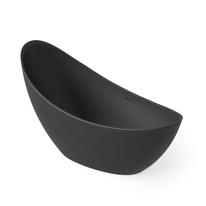 Dea Design Elegant Ванна 186x78x94см., отдельностоящая, Solid Surface, цвет: Black №16	