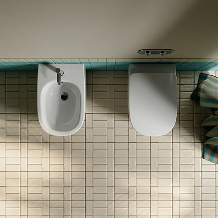 Artceram Seta Унитаз подвесной Reel 36x53см., покрытие Saniglaze, цвет: белый