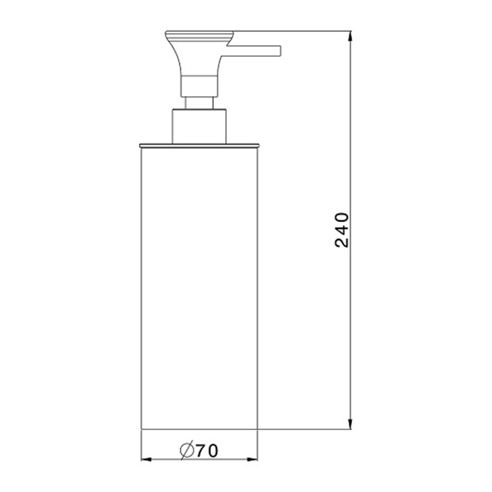 Cisal Vita Дозатор для мыла, из композита, настольный, цвет: белый матовый/хром
