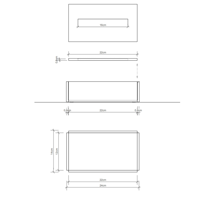 Decor Walther Sky KB Диспенсер для салфеток 14x24x7.5см, акрил, настольный, цвет: прозрачный