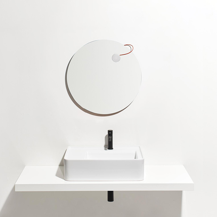 Simas Ratio  Раковина чаша подвесная 55x46xh18 см, с 1 отв. для смесителя, без перелива, цвет: белый