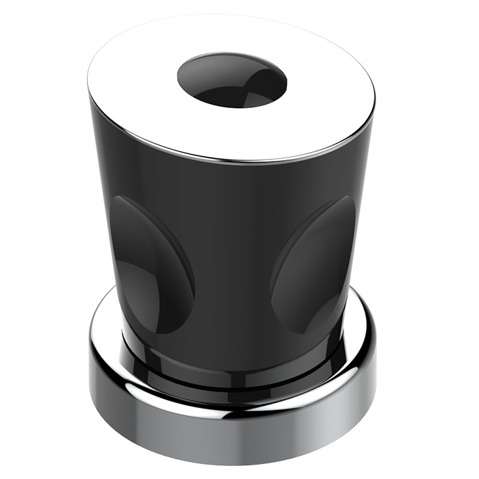 THG Bagatelle pierre noire Вентиль смесителя для раковины, ручка черная, цвет: хром