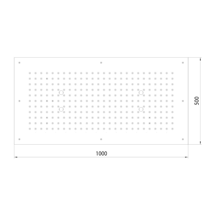 BOSSINI DREAM-XL RECTANGULAR Верхний душ 1000 x 500 мм, цвет: хром