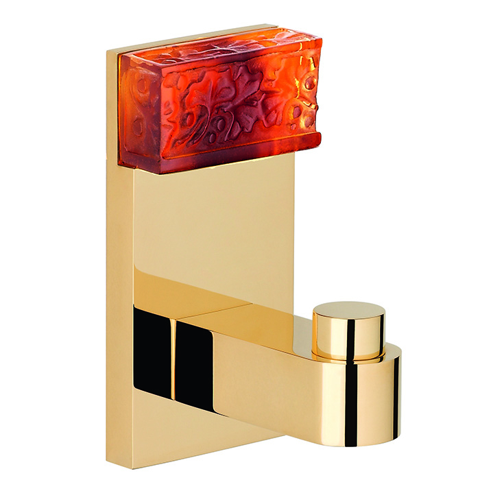 THG Ginkgo Крючок, длинный, подвесной, цвет: золото/хрусталь