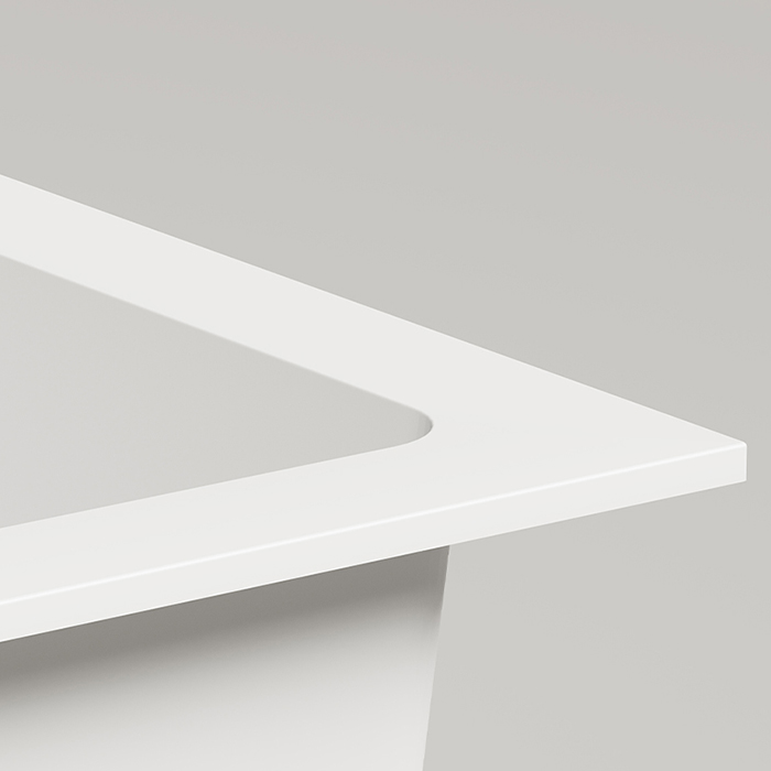 Salini Cascata Встраиваемая ванна 150x70x60см, с прямоугольной чашей, ножки, S-Sense, цвет: белый глянцевый