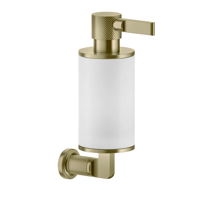 Gessi INCISO Дозатор для жидкого мыла, подвесной, цвет: белый/brushed brass pvd