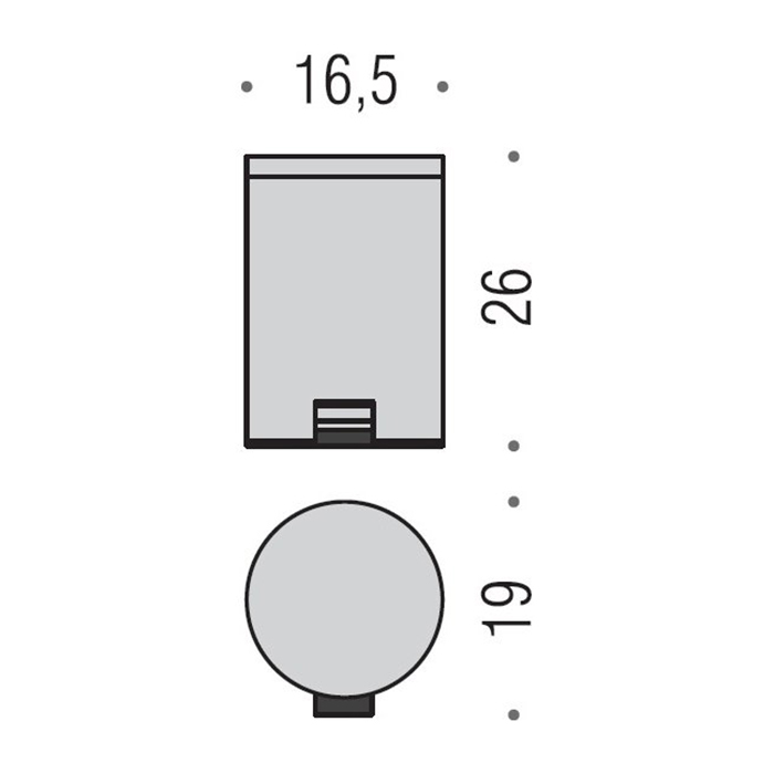Colombo Hotel Collection Ведро для мусора 3л, с крышкой и педалью, цвет: нержавеющая сталь