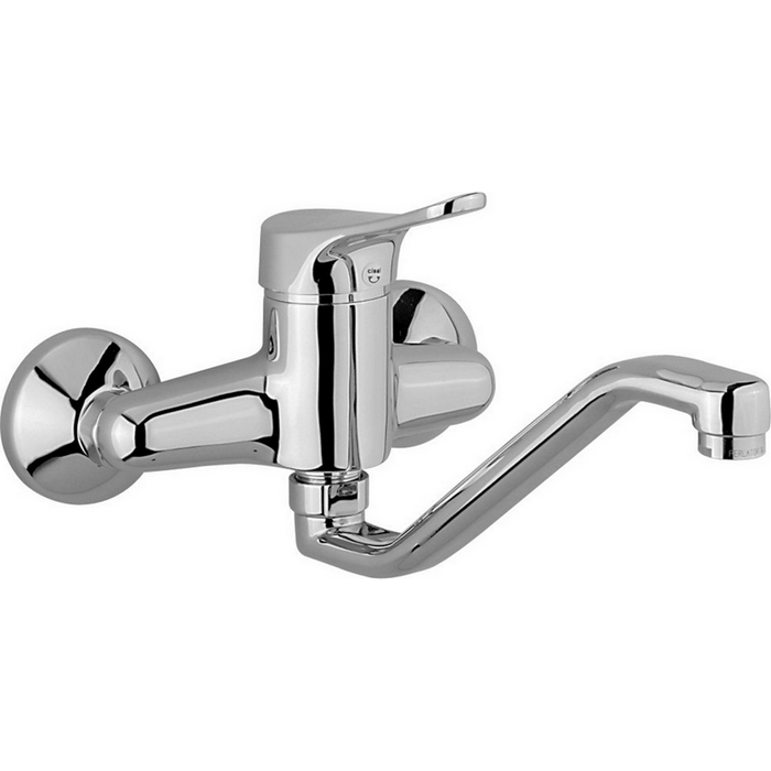 CISAL Кухонные смесители Смеситель однорычажный настенный для кухни,с поворотным изливом 285 мм, цвет: хром
