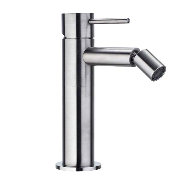 Bossini Inox Однорычажный Смеситель для биде на 1 отв., из нержавеющей стали без донного клапана, цвет: глянцевая сталь