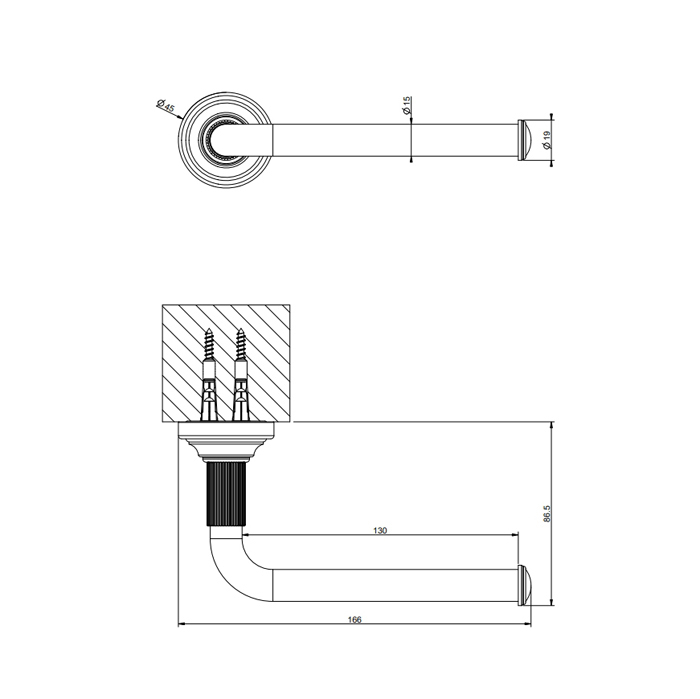 Gessi Venti20 Держатель туалетной бумаги, без крышки, цвет: Finox Brushed Nickel