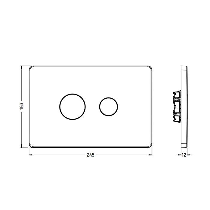 Artceram FILE 2.0 Смывная клавиша, цвет: хром