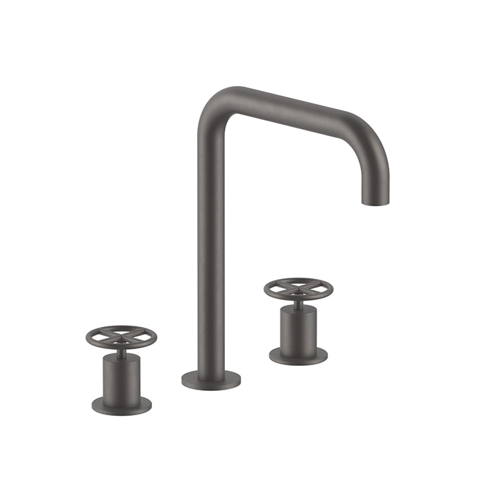 Fantini Fontane Bianche Смеситель для раковины, 3 отв., цвет: Matt Gun Metal PVD