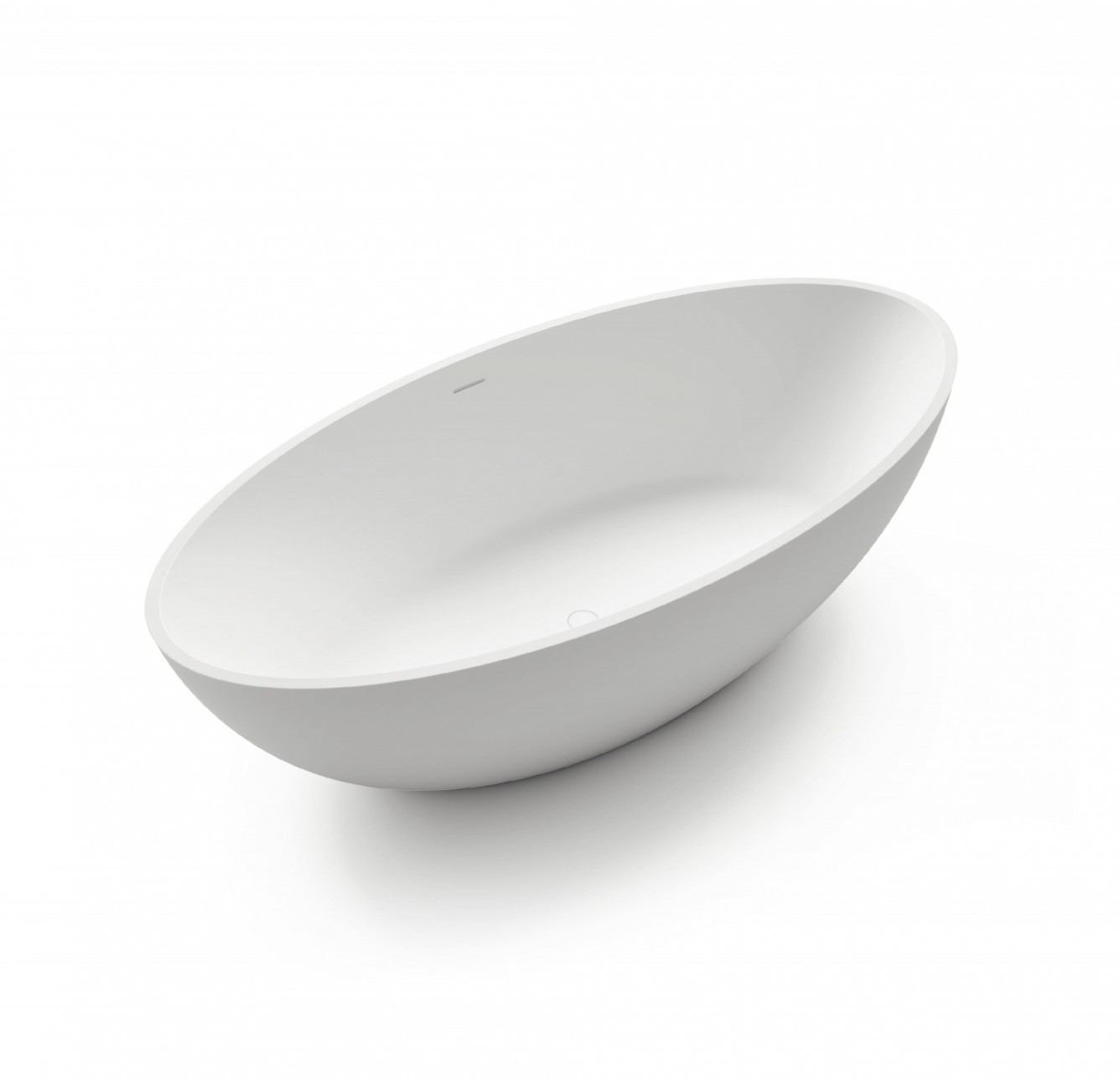 Gruppo Treesse Carezza Ванна отдельностоящая овальная 180х85х52 см из искусственного камня, цвет: белый матовый