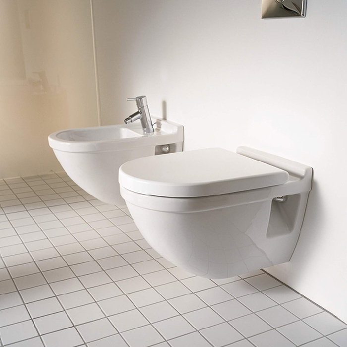 Duravit Starck 3 Унитаз 54х36см, подвесной, покрытие WondweGliss, с креплением Durafix, цвет: белый
