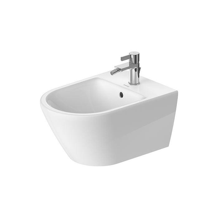 Duravit D-Neo Биде подвесное 37x54 см, с переливом, с 1 отв., WonderGliss, цвет: белый