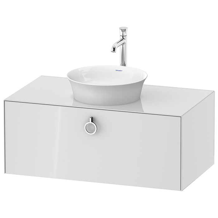 Duravit White Tulip Тумбочка подвесная 100x55х40.8см., раковина, 1 ящик с ручкой, цвет: белый высокоглянцевый