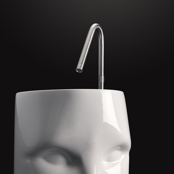 Kerasan Artwork Moloco Раковина 45х51х94.5 см, без отв., напольная, слив в пол, цвет: белый