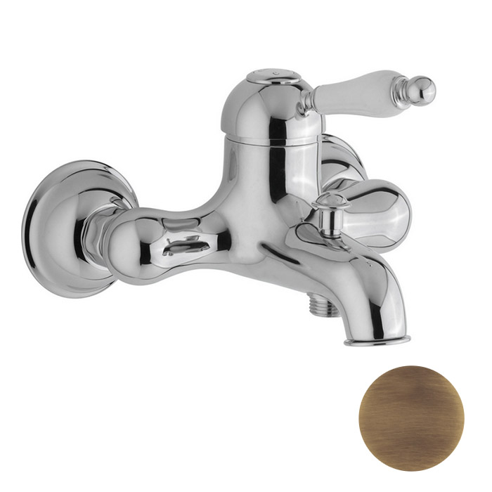 CISAL Arcana Empress Смеситель однорычажный настенный для ванны/душа, цвет: бронза