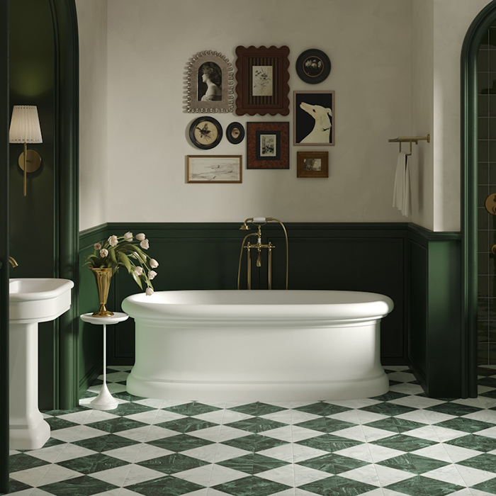 Salini Opera Ванна 180х90х60см., отдельностоящая, S-Stone, с донным клапаном "Up&Down", сифоном, слив-переливом, опорами, цвет: белый матовый