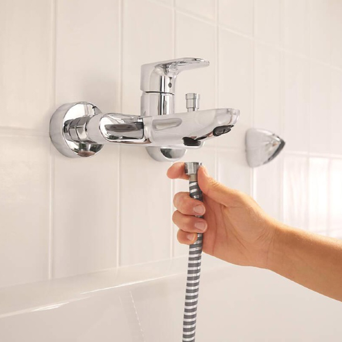 Hansgrohe Rebris S Смеситель для ванны, настенный, цвет: хром