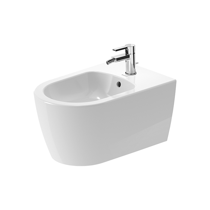 Duravit Me by Starck Биде подвесное 57х37см., с 1 отв., с креплением, с покрытием WonderGliss, цвет: белый