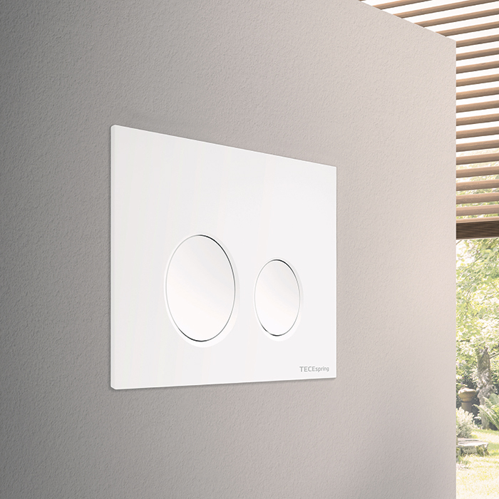 TECEspring LT Панель смыва из пластика для унитазов c двумя режимами смыва, цвет белый глянцевый