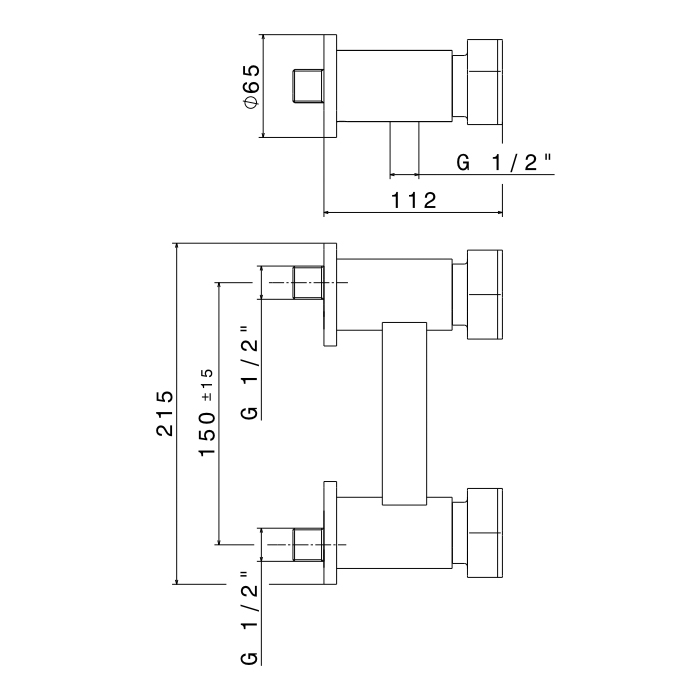 Newform ParkLE Смеситель для душа, настенный, цвет: PVD glossy gold/черный матовый