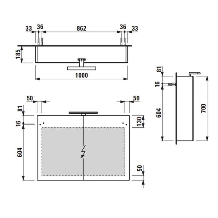 Laufen Base Шкафчик зеркальный 100x18.5x70см, 2 дверцы, с горизонтальным элементом LED-подсветки, 2 стеклянные полки, 1 розетка, цвет: белый матовый