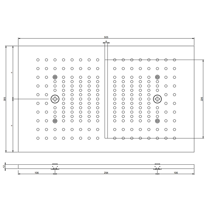 Gessi Afilo Накладная панель 30x50см., для системы 57409/57411, цвет: Black XL