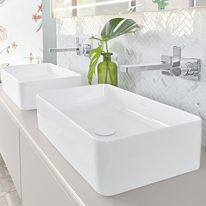 Villeroy&Boch Collaro Раковина накладная 56х36х14.5см., без отв., цвет: альпийский белый