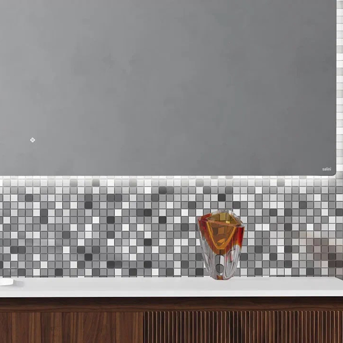 Salini Зеркало для ванны OMBRA 140х70х2.5см., с LED подсветкой, влагостойкое AGC Сrystalvision, сенс. выкл., крепления, обогрев, антизапот.