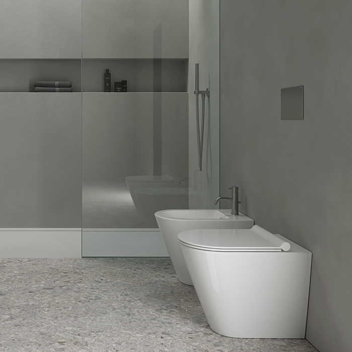 Catalano Zero Биде напольное 55х35см, с 1 отв. под смеситель, цвет белый глянцевый