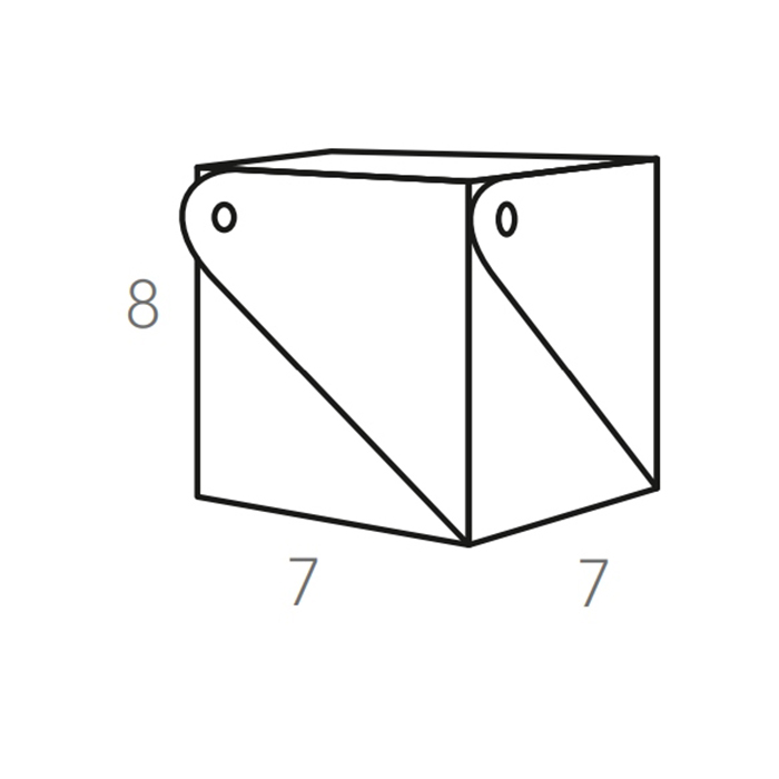 ADJ Коробочка MIU 7x7xH8 см., цвет: черный/серый