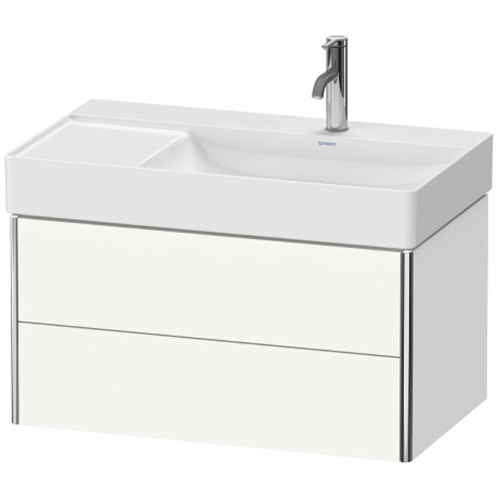 Duravit XSquare База подвесная 78.4x46x39.7см с раковиной (раковина справа), 2 ящика, цвет: глянцевый белый