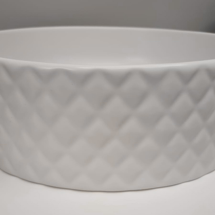 ArtCeram Rombo Раковина накладная,Ø44,5хh14,5см, без отв под смеситель, без перелива, цвет: белый матовый