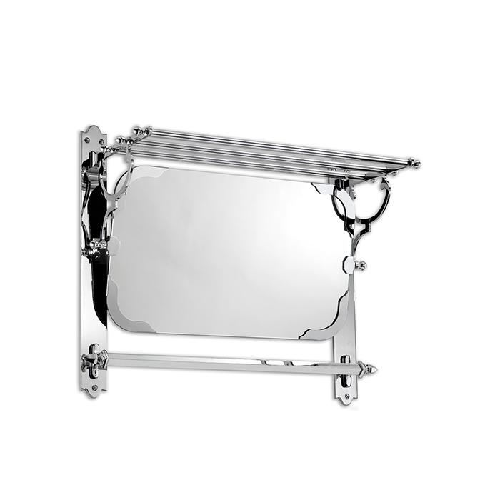 Devon&Devon Amelie Полочка для полотенец с откидным зеркалом, цвет: хром