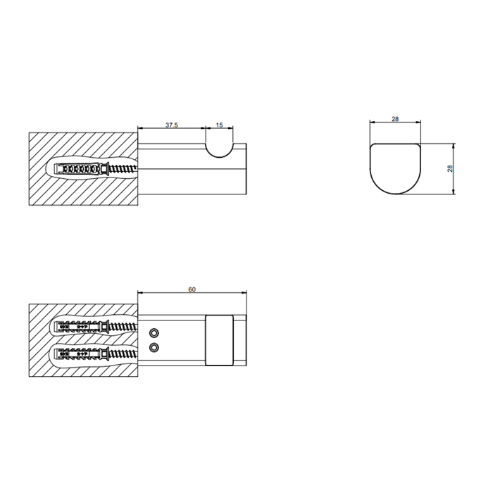 Gessi Rilievo Крючок одинарный, цвет: Brushed Brass PVD